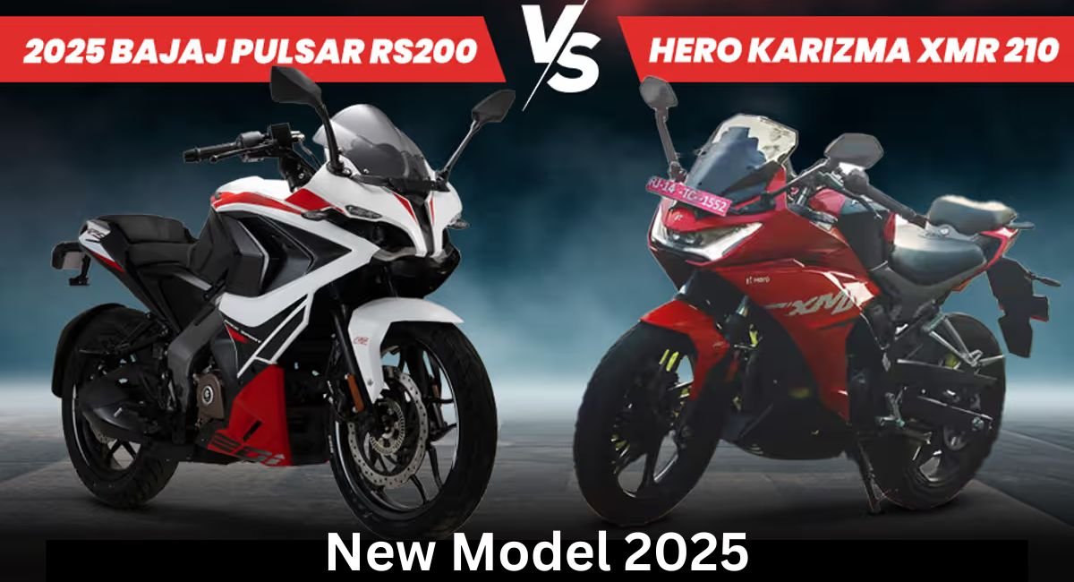 Hero Karizma XMR 210 vs Bajaj Pulsar N160 front view 2025