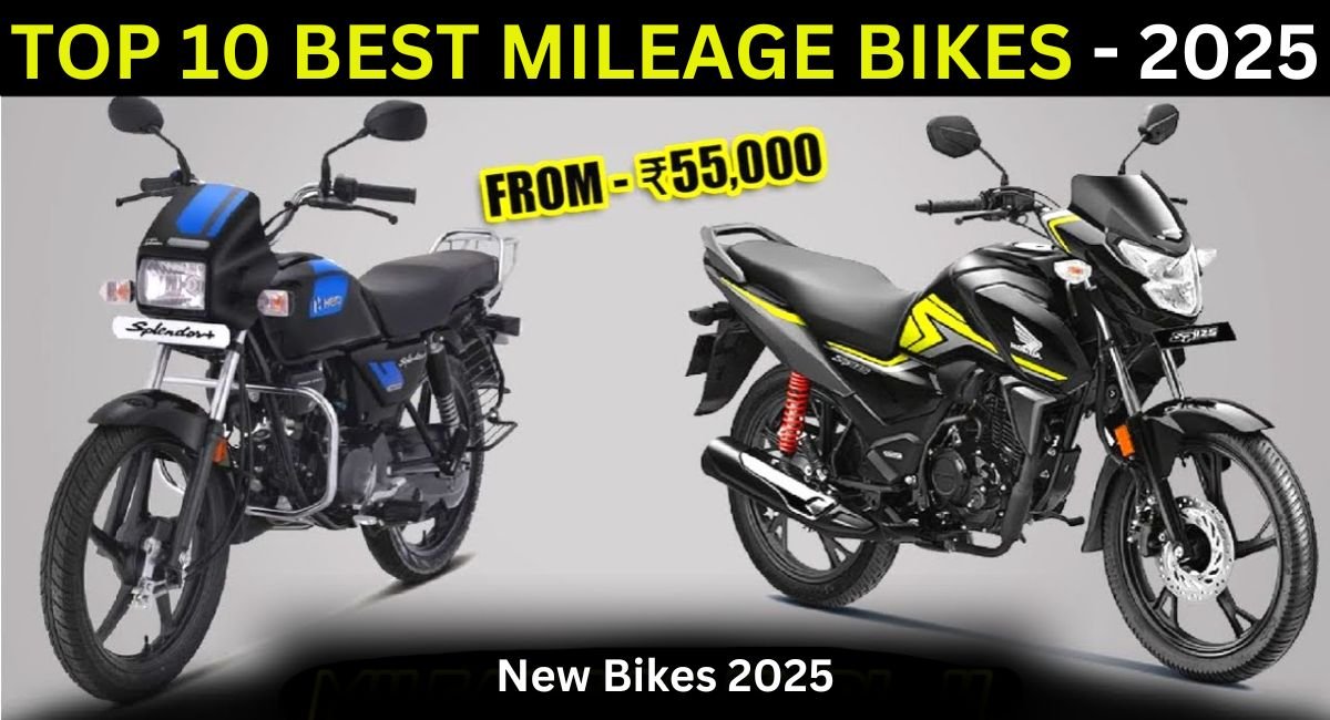 TOP 10 BEST MILEAGE BIKES 2025 front view 2025